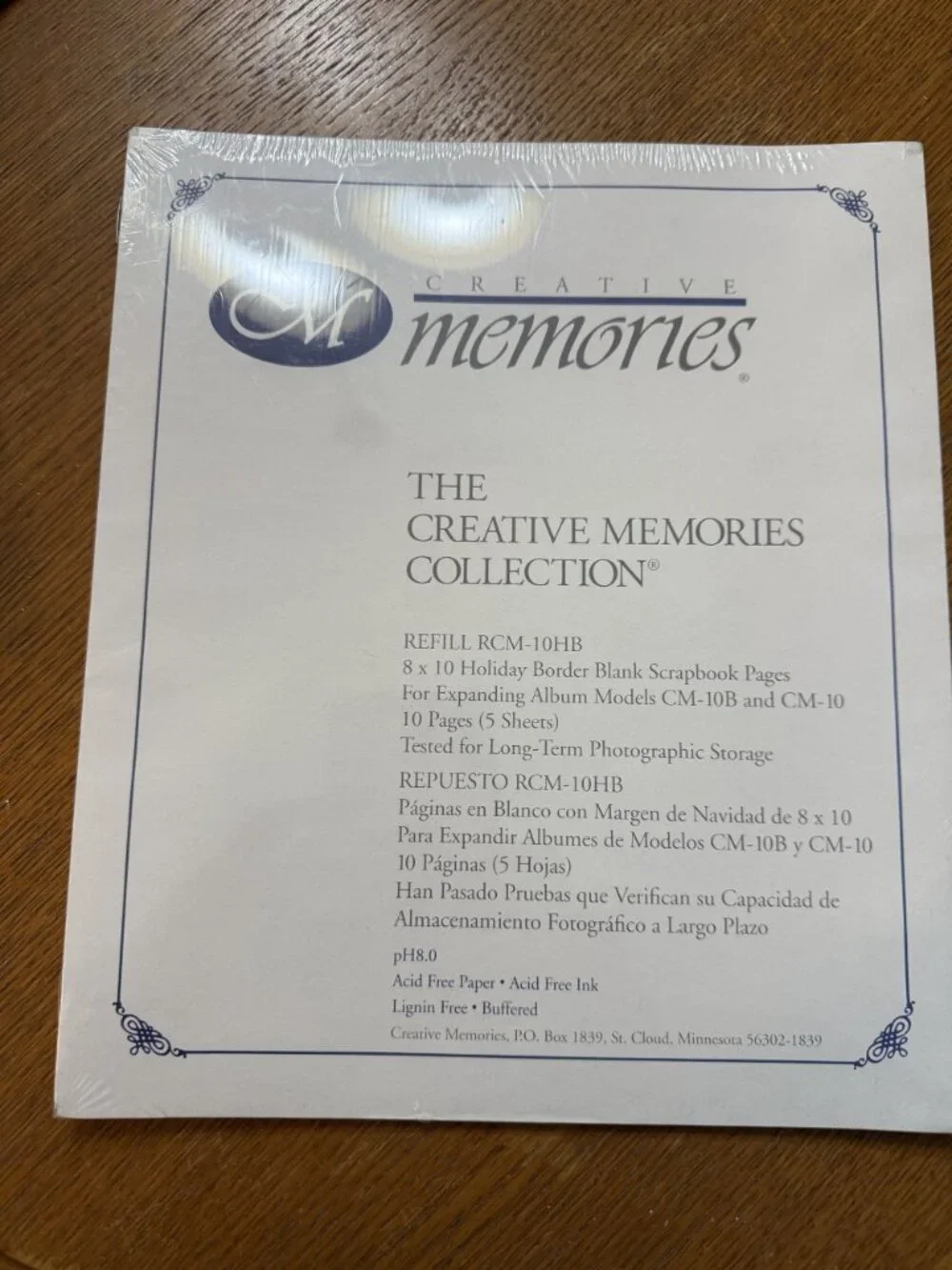 Creative Memories 8x10 Page Protectors and 8 x 10 White Scrapbook Pages